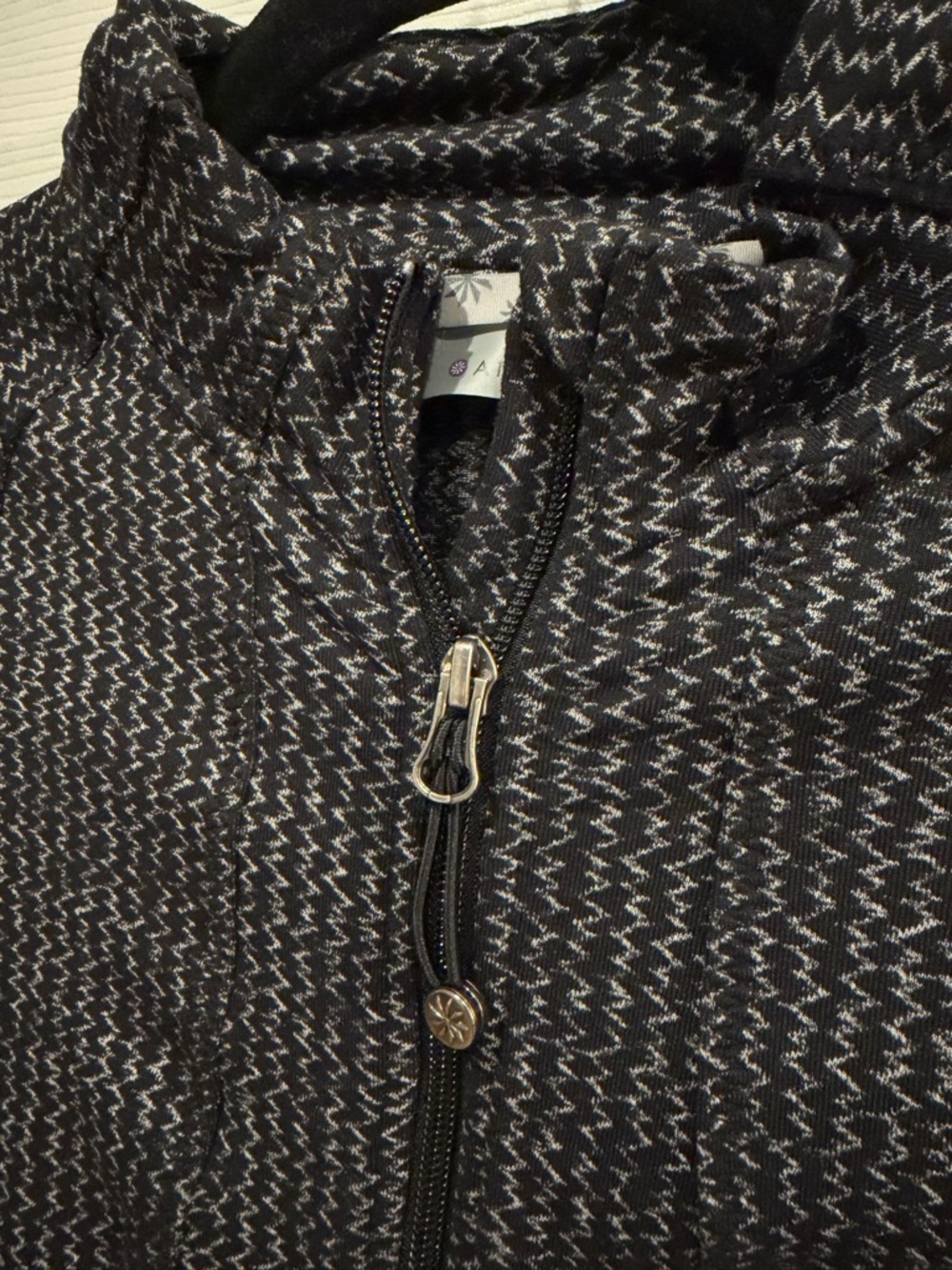 Athleta Black and White Zip Jacket - Picture 3 of 6